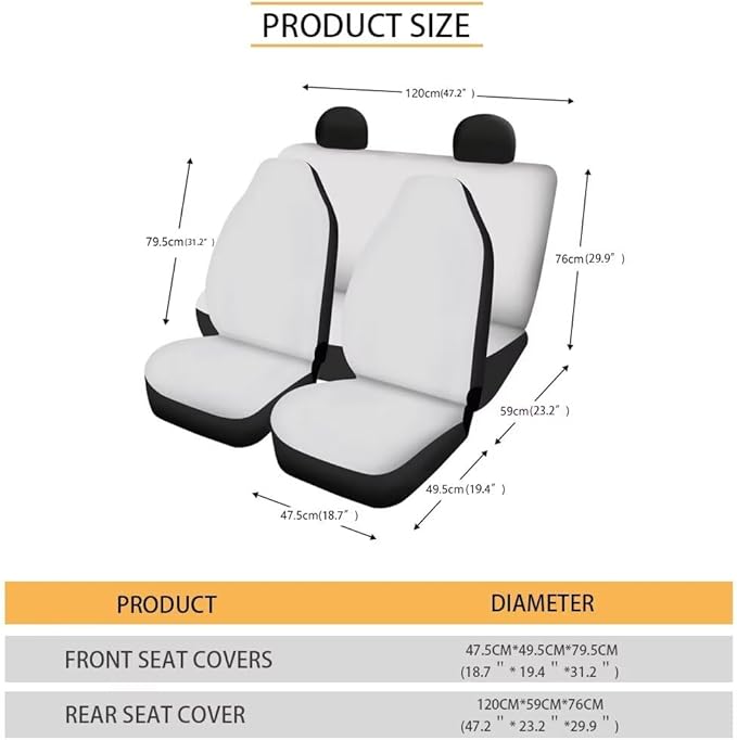 KEIAHUAN Boho Mandala Dragonfly Car Seat Cover for Women Universal Non-Slip Car Seat Protector Front/Rear Seat Cover Fits for Truck SUV Sedan Van