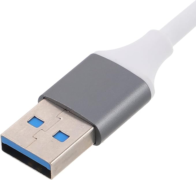 USB Multi-Port Hub Expander with 4 USB 3.0 Ports for Desktop and Laptop Dark Gray Compatible with Keyboard Mouse and Gaming Accessories for Car and Office Use