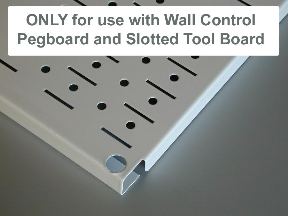 Wall Control Metal Pegboard Tool Organizer Kit (30-WRK-400GB) and Wall Control 26 Piece Deluxe Slotted Hook Assortment (KT-200-DLX)