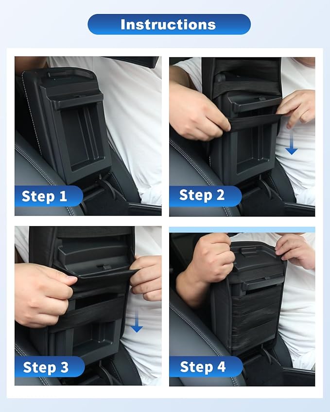 CDEFG for 2025 2026 Volvo XC60 Center Console Cover, for 2018-2025 2026 Volvo XC60 Accessories Armrest Cover Middle Console Pad Arm Rest Cushion Leather