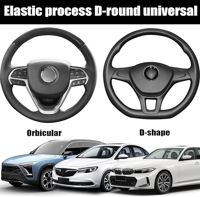 Steering Wheel Cover, Car Silicone Steering Wheel Protector, Anti-Slip Soft Odorless Wheel Covers, Universal 14-15 Inch Steering Wheel, Automotive Interior Accessories (Beige)