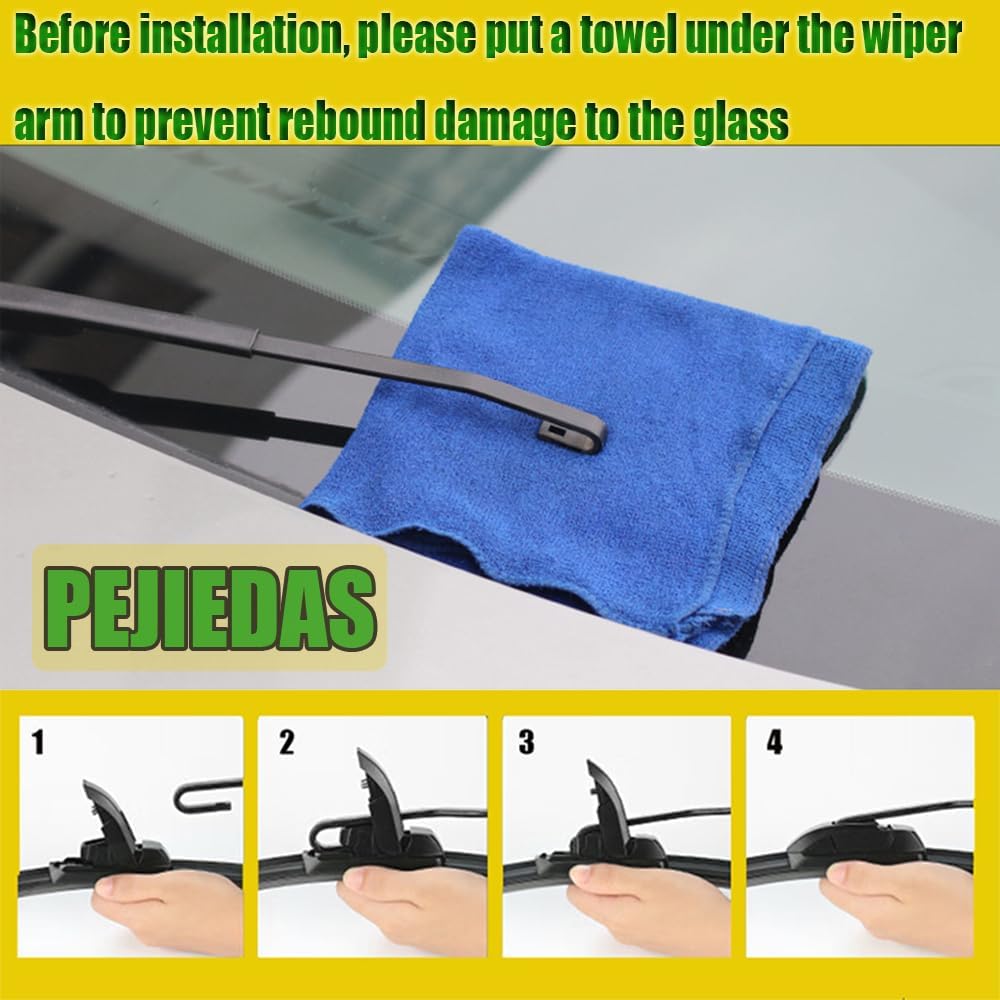 OEM Quality Front Wiper Blades, Replacement for 2007-2017 Jeep Patriot/2005-2013 Chevrolet Corvette, OE Original Style (21 Inch + 21 Inch Front Wiper Blades)