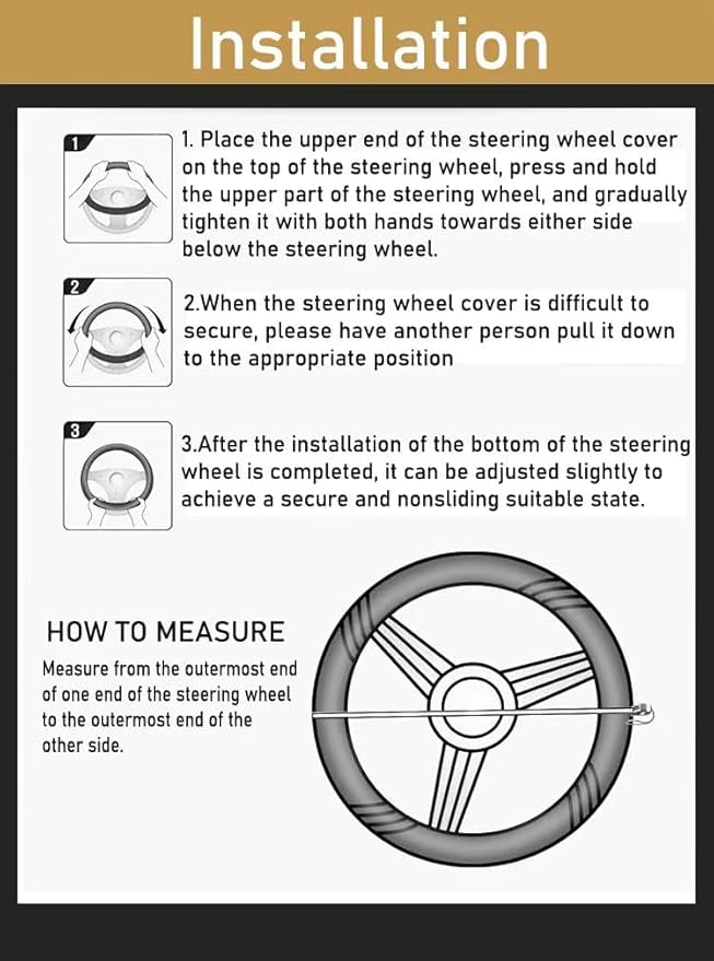 Corium Leather Steering Wheel Cover Rubber Inner Ring All Car Universal Four Seasons Universal Anti-Slip15 16 17 18 19 inch for Truck (red, 15inch)
