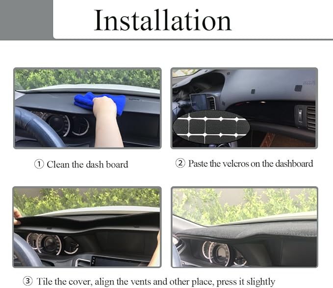 Dash Cover Mat Custom Fit for Buick Lesabre Without Head Up Display Dashboard Pad Cap Carpet Protector K270 (Black)