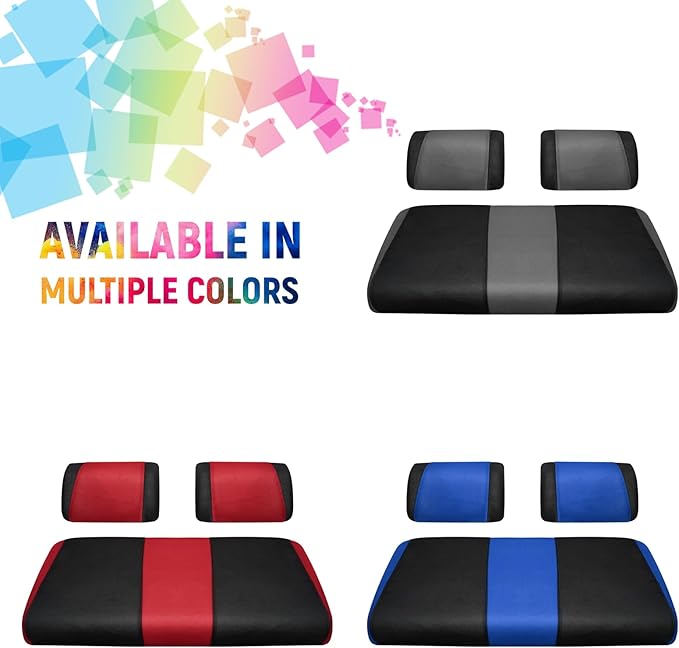 Golf Cart Front and Rear Seat Covers for Yamaha G2 G8 G9 G11 G14 G16 G19 G20 G21 G22, Durable Polyester Fabric Yamaha Golf Cart Seat Covers, Breathable Washable