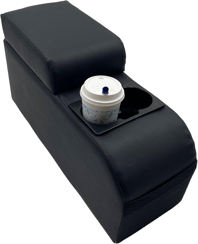Truck Center Console Truck Seat/Bench Organizer for Jeep CJ/Wrangler YJ | Fits 1976-1983 Jeep CJ5 / 1976-1986 Jeep CJ7(Black)
