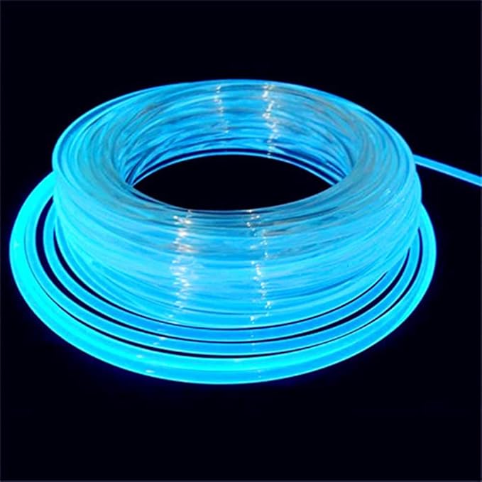 10ft Super Bright MMA Optic Fiber Glow Side Light Guide Strip - Plastic Optical Fiber Transparent Light Guide Material (Diameter 0.10in)