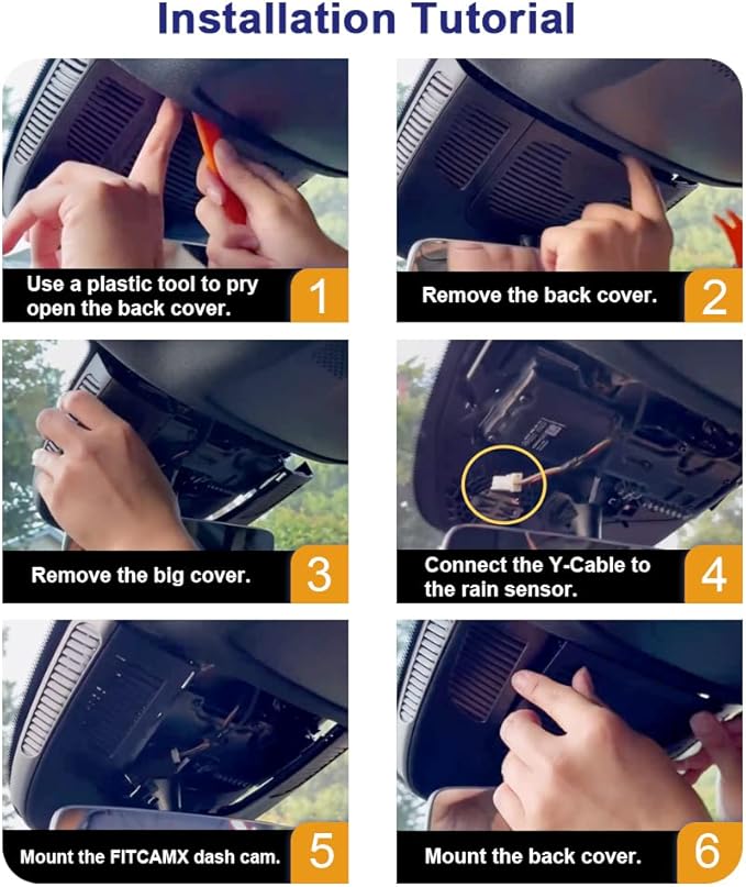 Fitcamx Dual 2160P+1080P Dash Cam Adapts for Mercedes-Benz GLE GLS 2016-2019 (Model A) W166 X166, OEM Factory Look, 2 Way HD Video, Loop Recording, WiFi & APP, G-Sensor, Easy to Use, 128GB Card