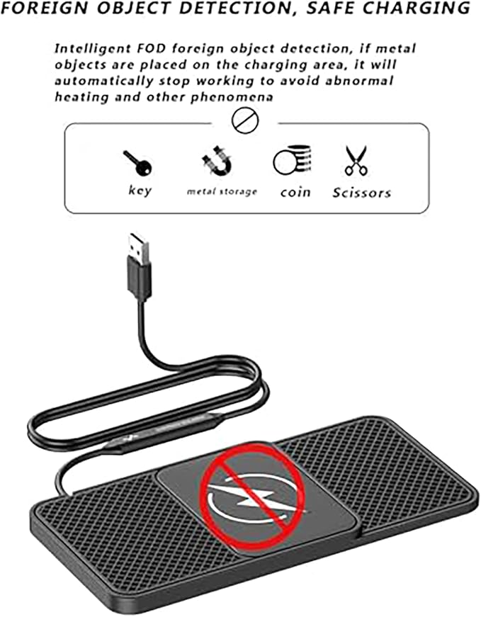Wireless Car Charger Pad for Lexus RX AL30 RX 350 RX 350h RX 450h+ 2022 2023 2024,20W Fast Wireless Phone Charger Cell Phone Cordless Charging mat,Non-Slip Phone Charging,30cm Cable USB