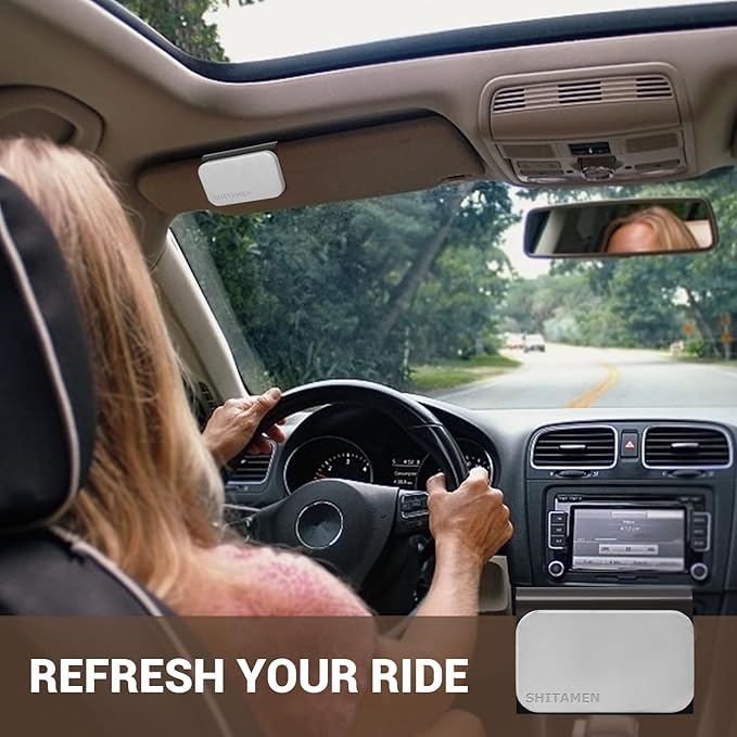Car Air Freshener, Stone Air Freshener, Automotive Odor Eliminator for Visor Clip- Car Fresheners Long Lasting CLIP INCLUDED (Open Air/Starter Kit)
