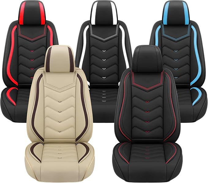 Car Seat Covers for Jeep Grand Cherokee L 2021-2025, Premium Nappa Leather Car Seat Cover, Stylish Sport Seat Covers, Automobile Seat Cover Sets.(Luxury 2 Seats/Coffee Color)