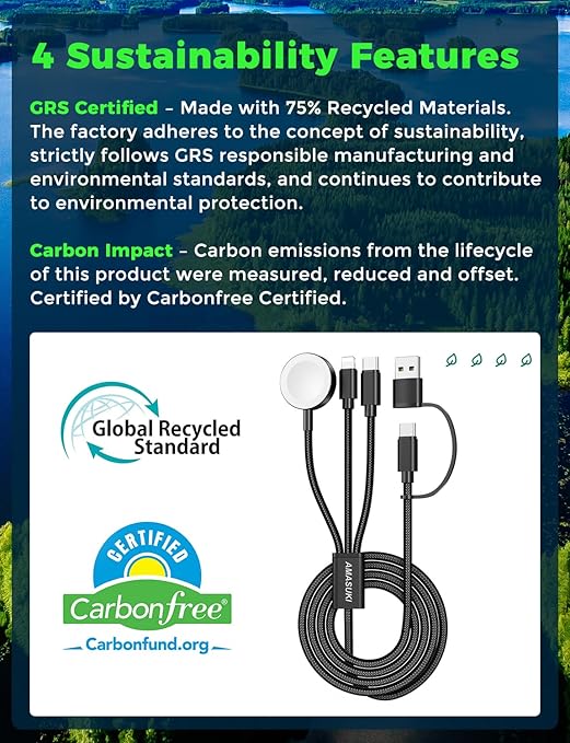 2Pack Travel Essentials,3 in 2 USB C Cable for Apple Watch Charger,iPhone Charger,Multi Charging Cable,Cruise Vacation Camping,Portable for iWatch Series 11-2/Ultra/SE & iPhone 17-12,Car,Black