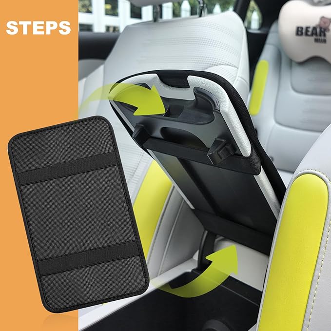 Pink Gradient Leopard Auto Center Console Pad,Car Armrest Pad Car Armrest Seat Box Cover Protector for Most Cars