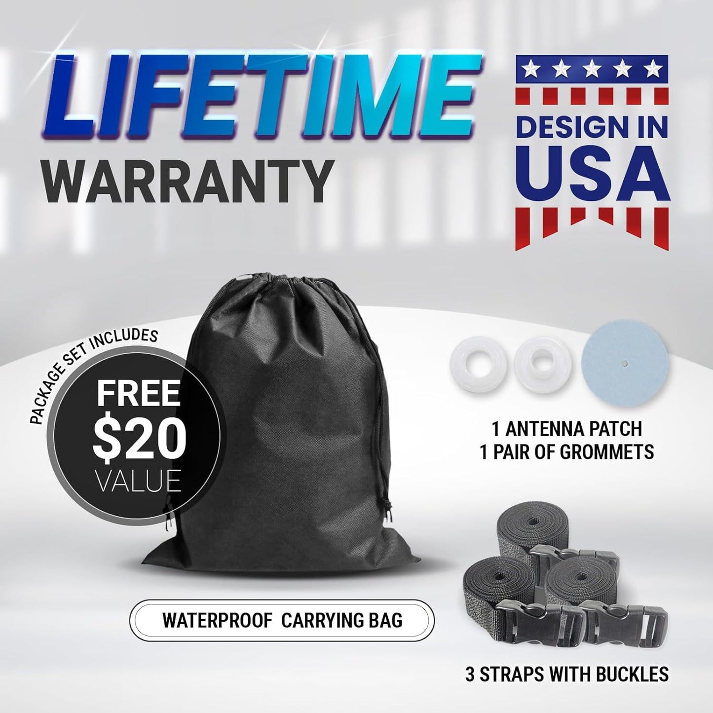iCarCover Custom Car Cover for Chevy Caprice Sedan (1991-1996) Waterproof All Weather Rain Snow UV Sun Protector Full Exterior Indoor Outdoor Car Cover (Stripe - Black/Gray)