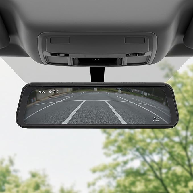 Stinger Jeep Wrangler JL (2018+) 9.66โ 4K UHD Touchscreen Digital Rear View Mirror Monitor & 4K Front Dashcam, 2K Backup Camera, Anti-Glare Night Vision, Built-In DVR w/ 64GB SD Card, Impact Detection