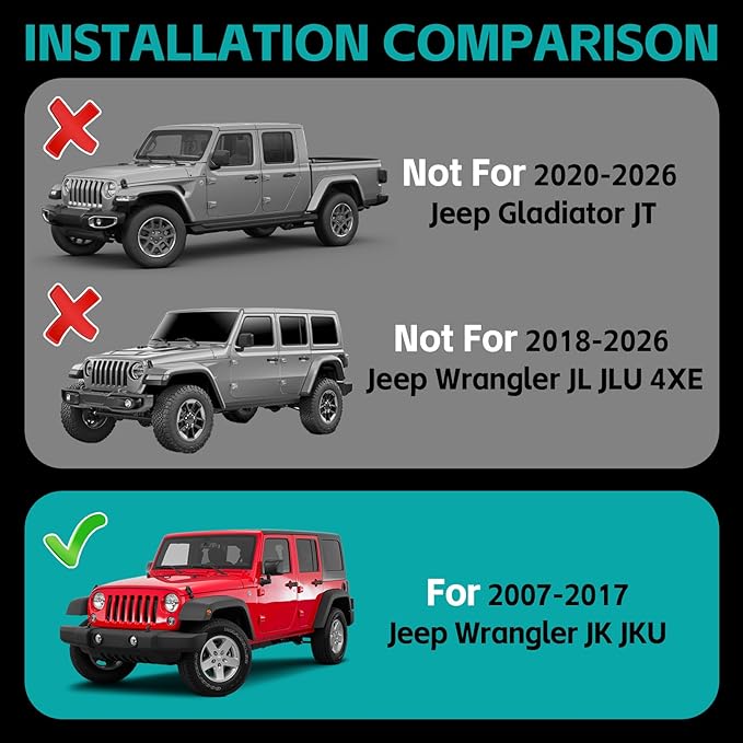 Front Door Pocket Cup Holder Organizer Compatible with 2007-2018 Jeep Wangler JK JKU Rubicon Sahara Accessories, Metal Door Side Insert Storage Box Expansion Accessories Replace Sagging Net