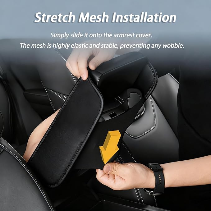 Car Center Console Cover for Genesis G80 G90 GV80 GV70 GV60 Electrified GV70, Center Console Heighten Cover, Thick Arm Rest Pad, Car Armrest Cushion with Side Storage Pocket