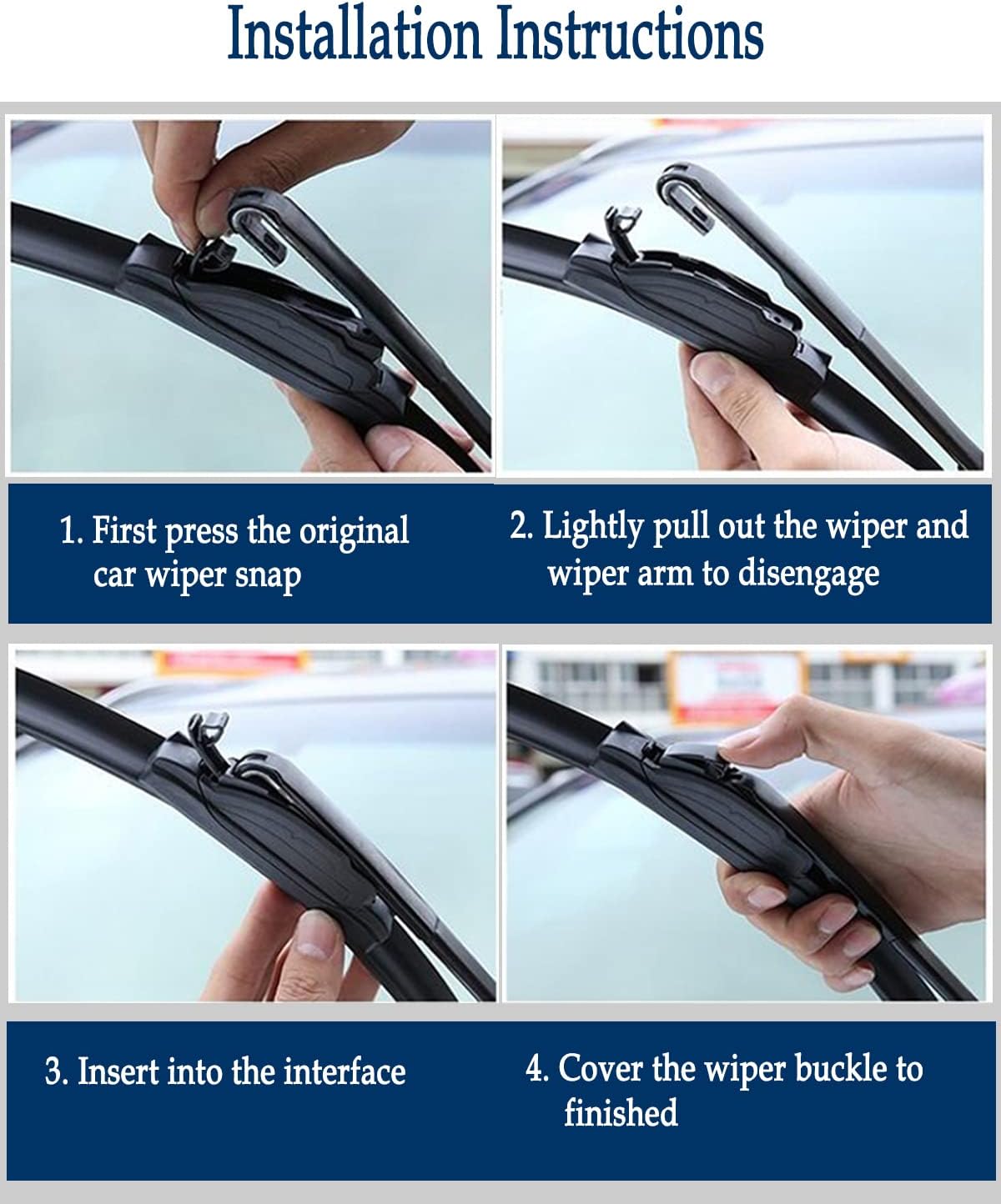 3Pcs Jeep Patriot Windshield Wipers for 2007-2017 Jeep Patriot,Original Equipment Automotive Replacement Windshield Wiper Blades for My Car- 21"/21"/10" (Pack of 3) J- HOOK