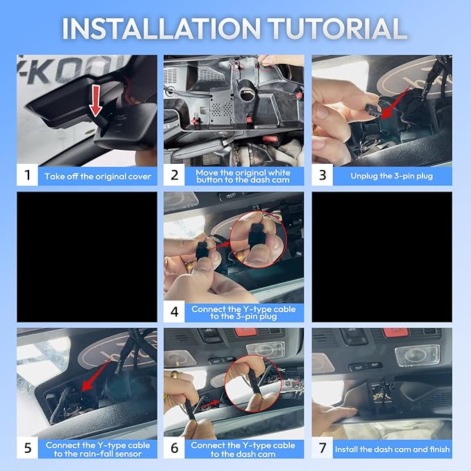 Front 4K Dash Cam for Ford Mustang 2024 2025 Ecoboost GT Premium Dark Horse, OEM-Style, UHD 2160P Image, Loop Recording, Built-in WiFi & APP, G-Sensor, Plug & Play, 64GB Card