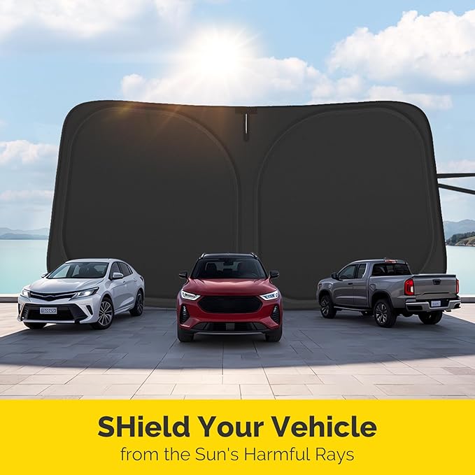 Car Windshield Sun Shade Compatible with 2016 2017 2018 2019 2020 2021 2022 Lexus RX350 RX350F Sport RX350L Accessories Foldable Front Window Sunshade Custom Windshield Cover Sun Visor