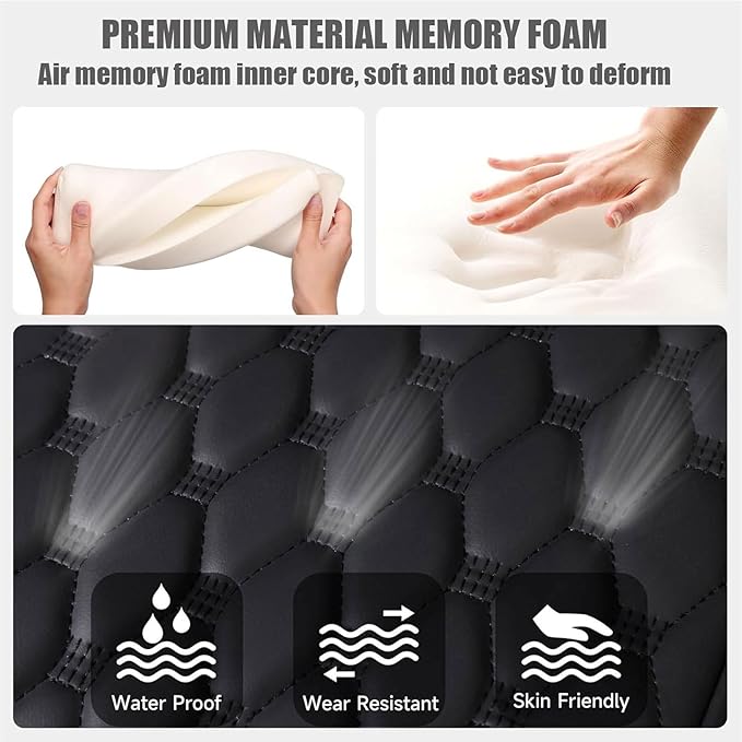 Car Armrest Cushion for Mercedes Benz E-Class W211 2001-2005 2006 2007 2008 2009, Car Center Console Cover Armrest Pad with Cup Holder and Tissue Box, Car Accessories,Black