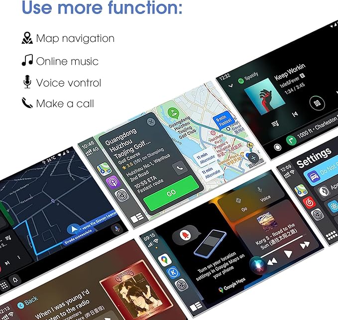 Wireless Carplay Android Auto Adapter for Toyota with Entune2.0 2014-2019, OEM Screen Upgrade Decoder Box muItimedia Interface Retrofit Kit for Toyota Corolla,Tacoma, Camry,Avalon Prius, Sienna