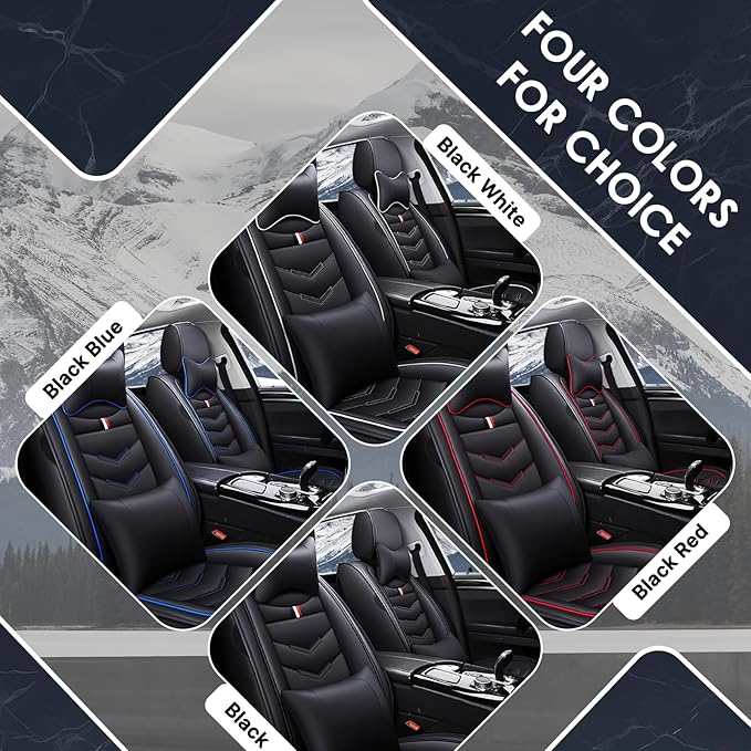 Car Seat Cover 8 Seats for Hyundai Palisade 2020-2025, Durable Wear Resistant Waterproof Sport Seat Cover, Breathable No Odor Premium Leather Vehicle Seat Covers.(Luxury,Black)