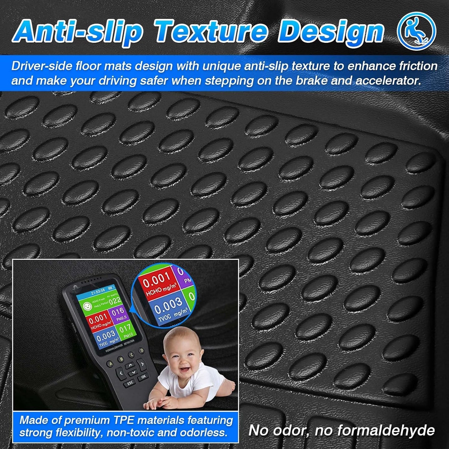 Cartist Custom Fit Floor Mats Ford Mustang Mach-E 2021 2022 2023 2024 2025 2026 (NOT for Ford Mustang), All Weather Floor Mats for Mustang Mach-E Accessories