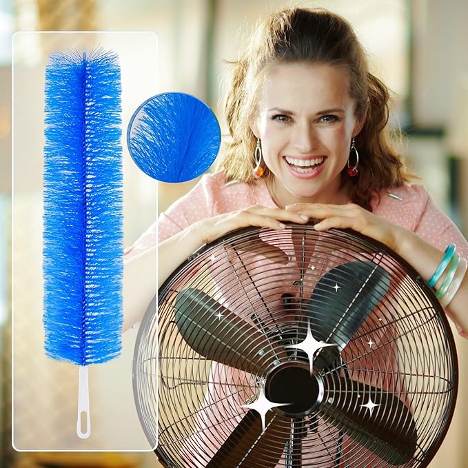 Fan Cleaner Brush,Fan Brush Cobweb Duster Microfiber Duster Ideal for Ceiling Duster, Air Vents, Curtains,Fan Cleaner for Box Fan(2PCS)
