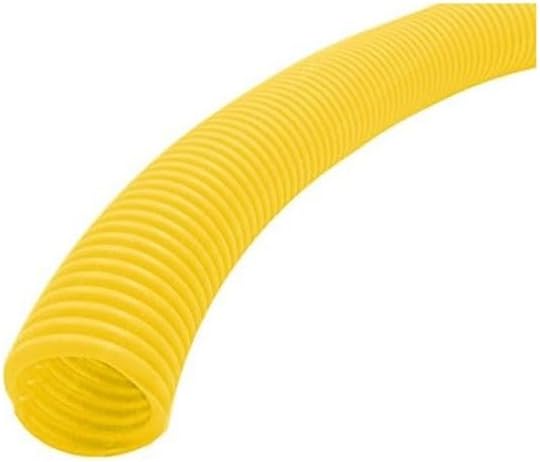 Electriduct Split Wire Loom Tubing Polyethylene Corrugated Flexible Conduit - 1.5" Nominal Size - 10 Feet - Yellow