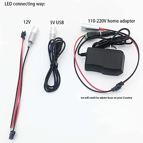 2mm 5meters Car Home LED Ambient Plastic Optic Fiber Light Source Kit Tool Free (12V,White)