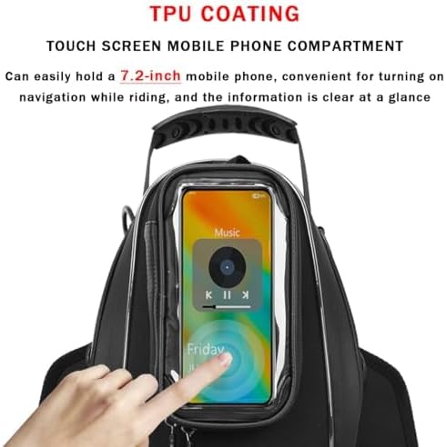 Motorcycle Tank Bag for Harley Davidson Pan America 2020-2024, Magnetic & Strap Mount Tank Bag for Motorcycles, Motorcycle Touring Navigation Luggage Bag Tank Bags,A Strap