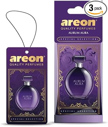 AREON Aurum Aura SS02 – Luxury Custom Car Hanging Air Freshener for HIM (pack of 3)