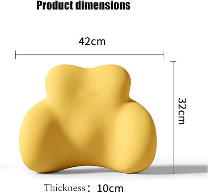 Car Lumbar Support Pillow for MG Motor HS 2018-2021 2022 2023 Memory Foam Back Support Cushion Breathable Car Seat Lumbar Pad Accessories,Beige