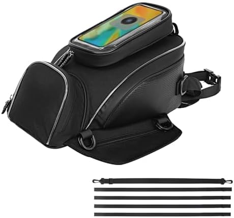 Motorcycle Tank Bag for BMW G310GS G310R G310 RG 310 GS G 310R, Magnetic & Strap Mount Tank Bag for Motorcycles, Motorcycle Touring Navigation Luggage Bag Tank Bags,A Strap