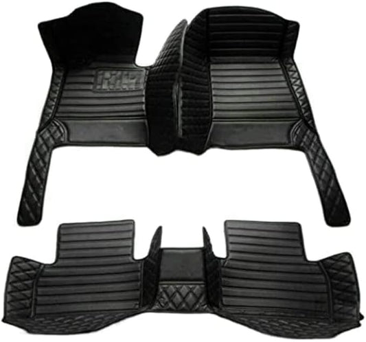 Custome Car Mats Accessories All Weather Floor mats Compatible with Automotive Floor Mats Passenger car mats (All Black)