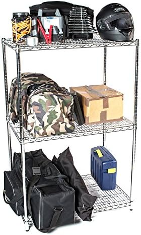 Omega 24" Deep x 42" Wide x 63" High 3 Tier Chrome Starter Shelving Unit