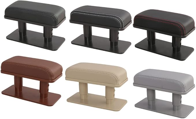 Car Driver Arm Pad Cushion Car Center Console Elbow Cushion Pad Car Door Armrest Rest Pad Adjustable Height Comfort Universal Fit for Most Car, Beige