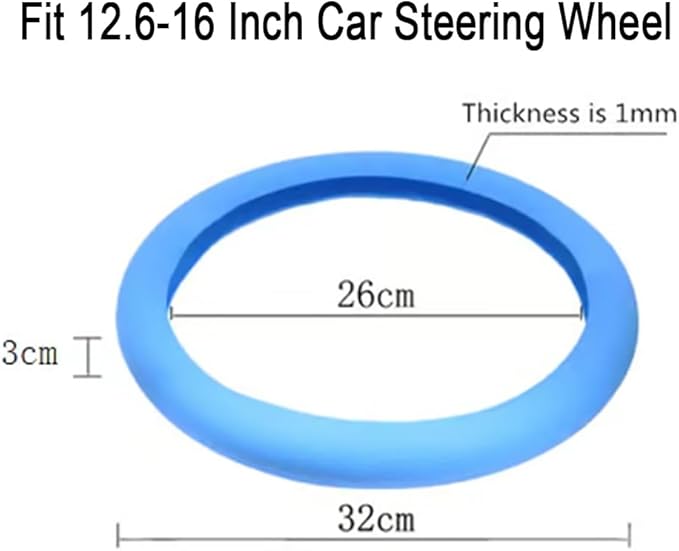 Silicone Steering Wheel Cover, Car Steering Wheel Cover, Anti-Slip Car Steering Wheel Protective Cover, Fit 12.6-16 Inch, for Car SUV Truck Van, for Women & Men (Pink)