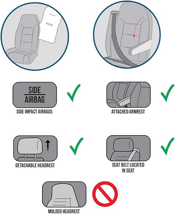 OGLAND Fluffy Sheepskin Car Seat Cover-Fuzzy Fur Auto Cushion for Universal Automotive Protector (Linen Color, 1 Pcs Front Seat Cover)