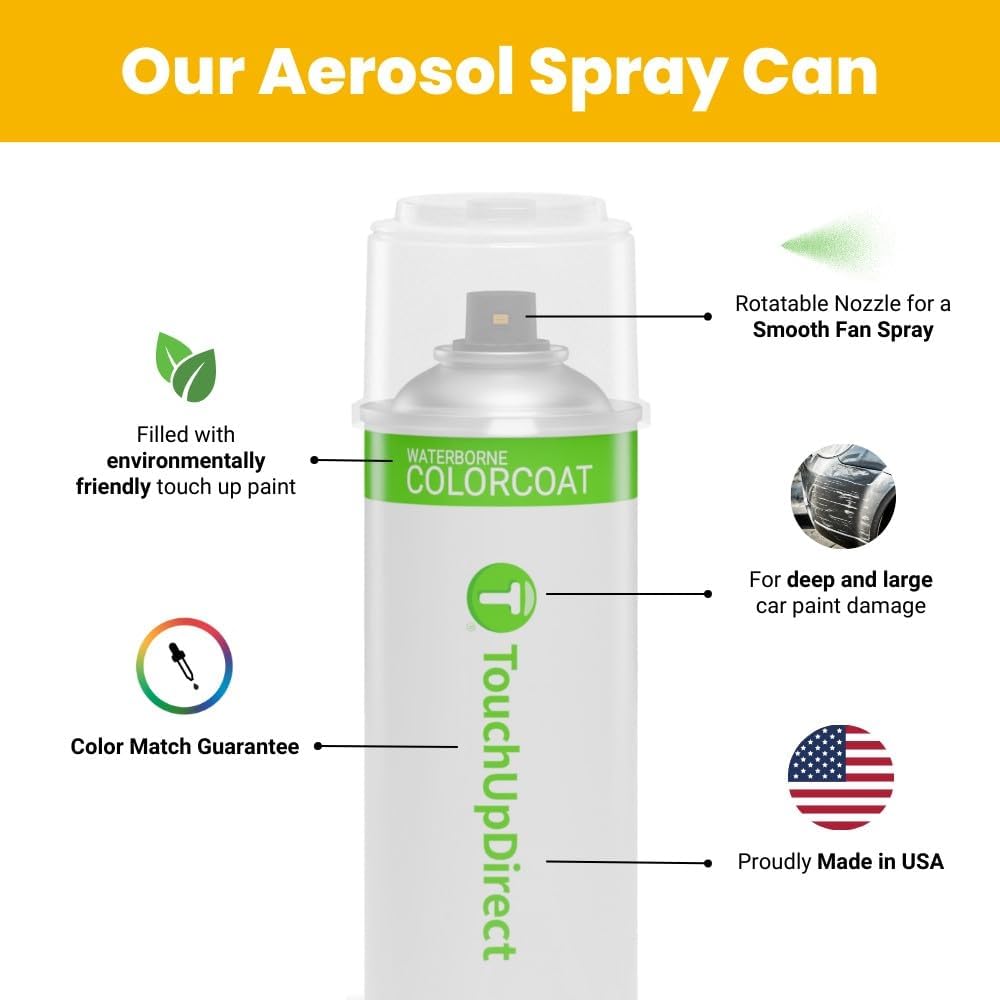TouchUpDirect 1H1 Gray/Predawn Gray Metallic Compatible with Toyota Exact Match Touch Up Paint Aerosol - Essential Kit