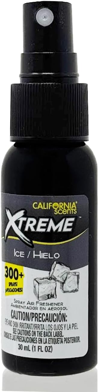 California Scents Xtreme 1 oz. Spray Air Freshener, Ice, 4 Packs