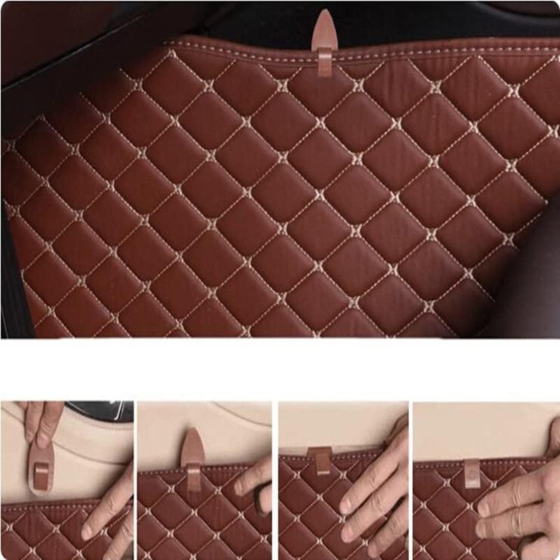 Custom All-Weather Protection Luxury Leather Floor Mats for Cars SUVs Trucks According Anti-Slip Leather Floor mats ﻿ (36,Black and Striped Black)