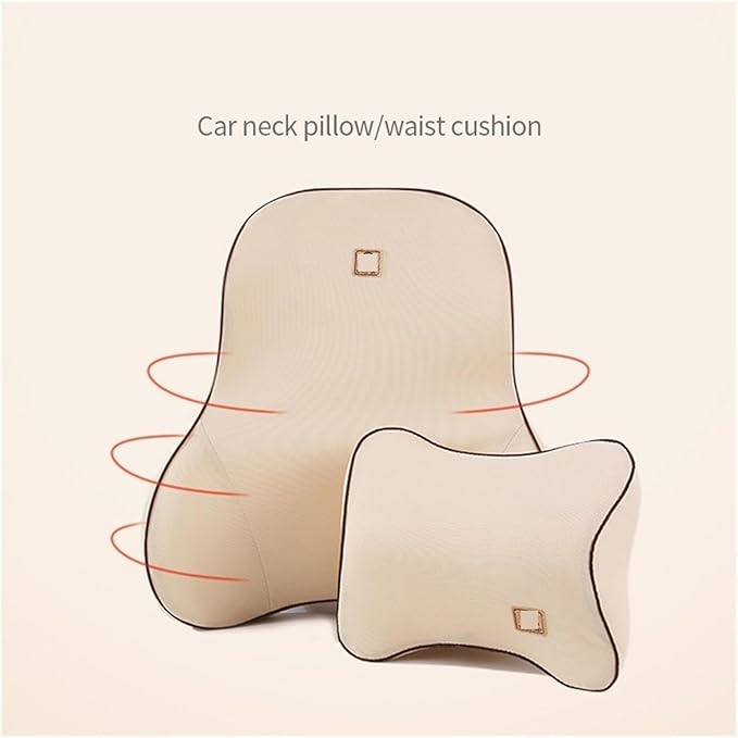 Car Driver Pillow Lumbar Support Back Cushion Fit for Seat Neck Pillow Washable Pillow Cushion(1pcs red Back)