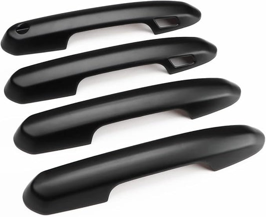 Exterior Door Handle Covers Compatible for 2019-2022 2023 2024 2025 Toyota Rav4 Accessories for Highlander 2024 2023 2022-2020 Handle Protectors with 4 Holes for Auto Sensors (Matte Black)