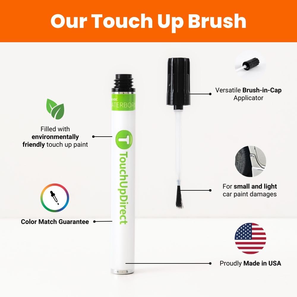 TouchUpDirect 8T7 Blue Streak Metallic Compatible with Toyota Exact Match Touch Up Paint Brush - Essential Kit