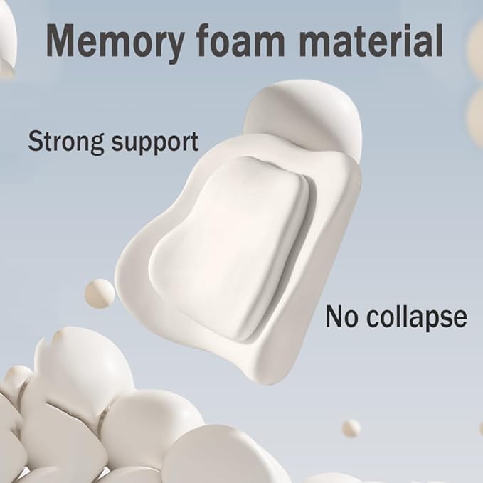 Car Headrest Lumbar Support Cushion for VW Golf VIII VI V IV III II I Mk 8 7 6 5 4 3 R GTE/GTI/GTD/Clubsport 45, Memory Foam Relieve Fatigue Breathable Car Seat Neck Pillow,Grey-Set
