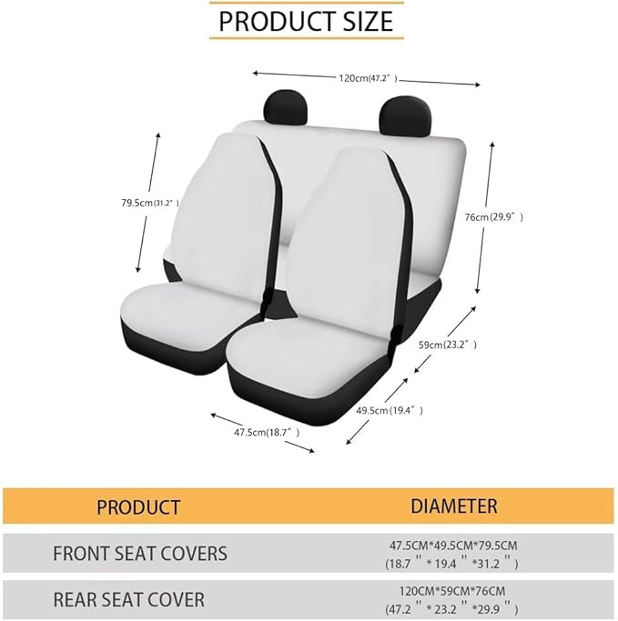 KEIAHUAN Blue Sea Turtle Front and Back Car Seat Covers Front Saddle Blanket Rear Split Bench Protection Cover Soft and Breathable Automotive Accessories Universal Fits Sedan Truck SUV
