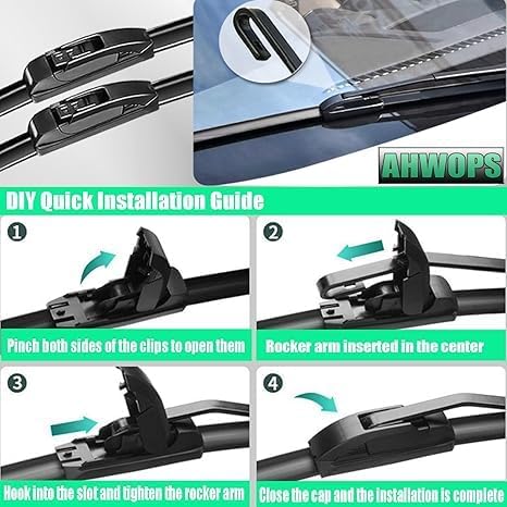 3 Wiper Front and Rear Wiper Blades for Nissan Juke 2011-2017, OE Original Style (22″/14″ Front/12″ Rear) For My Car