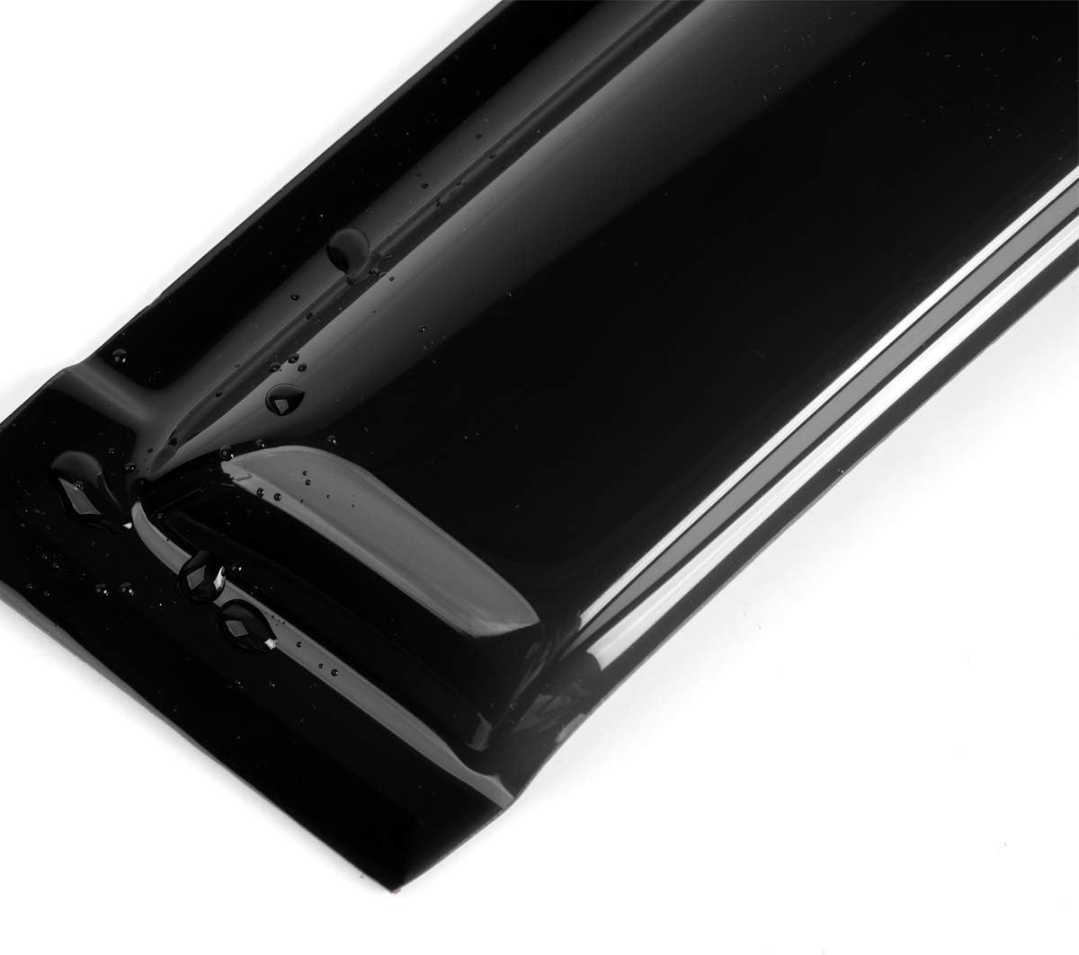 4pcs Original Shatterproof Rainproof Outside Mount Style Dark Smoke Sun Rain Guards Side Window Wind Deflectors Nice Looking Vent Window Visors Fit for 2006-2009 Toyota Prius 94963
